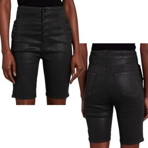 J Brand Natasha Short Fearful Wash Sky High Waist Black Stocking Women’s Size 25